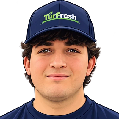 Brandon, TurFresh service technician, cartoon avatar