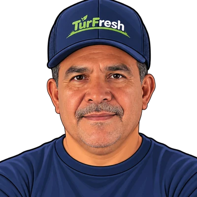 Jose Vasquez, TurFresh service technician, cartoon avatar