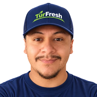 Leo, TurFresh service technician, cartoon avatar