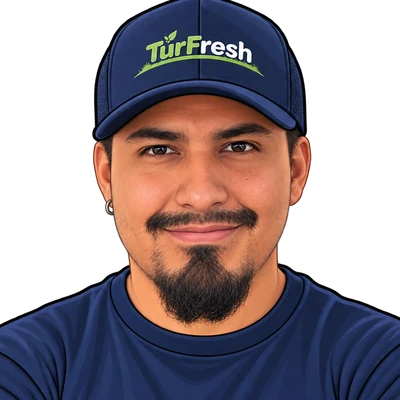 Oscar, TurFresh service technician, cartoon avatar