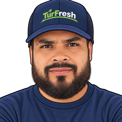 William, TurFresh service technician, cartoon avatar