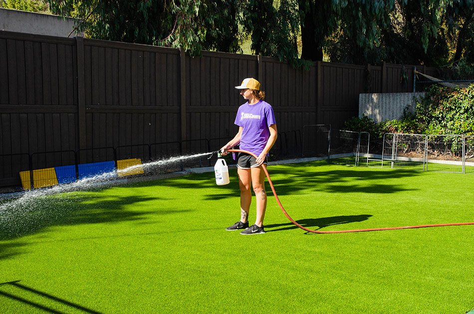 TurFresh professional turf cleaning service in operation